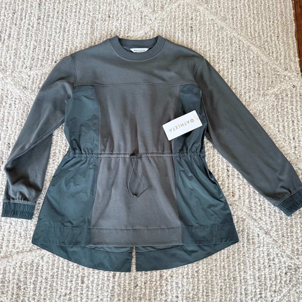 ATHLETA Triumph‎ Hybrid Crewneck Sweatshirt NWT size xs